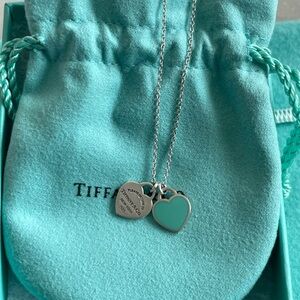 Tiffany & Co mini‎ double heart necklace